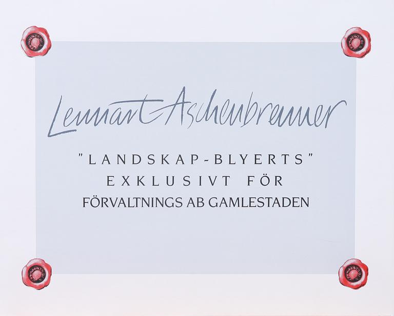 LENNART ASCHENBRENNER, färglitografi, sign o numr.
