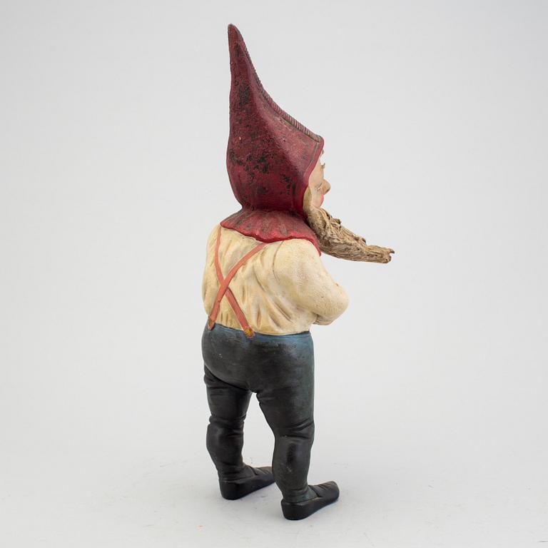 A painted terracotta santa claus figurine ca year 1900.