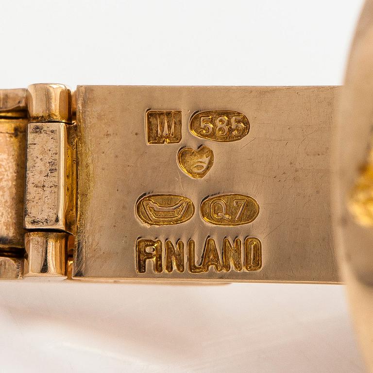 Björn Weckström, a pair of 14K gold cufflinks, 'Devil's Wheel*, Lapponia 1969.