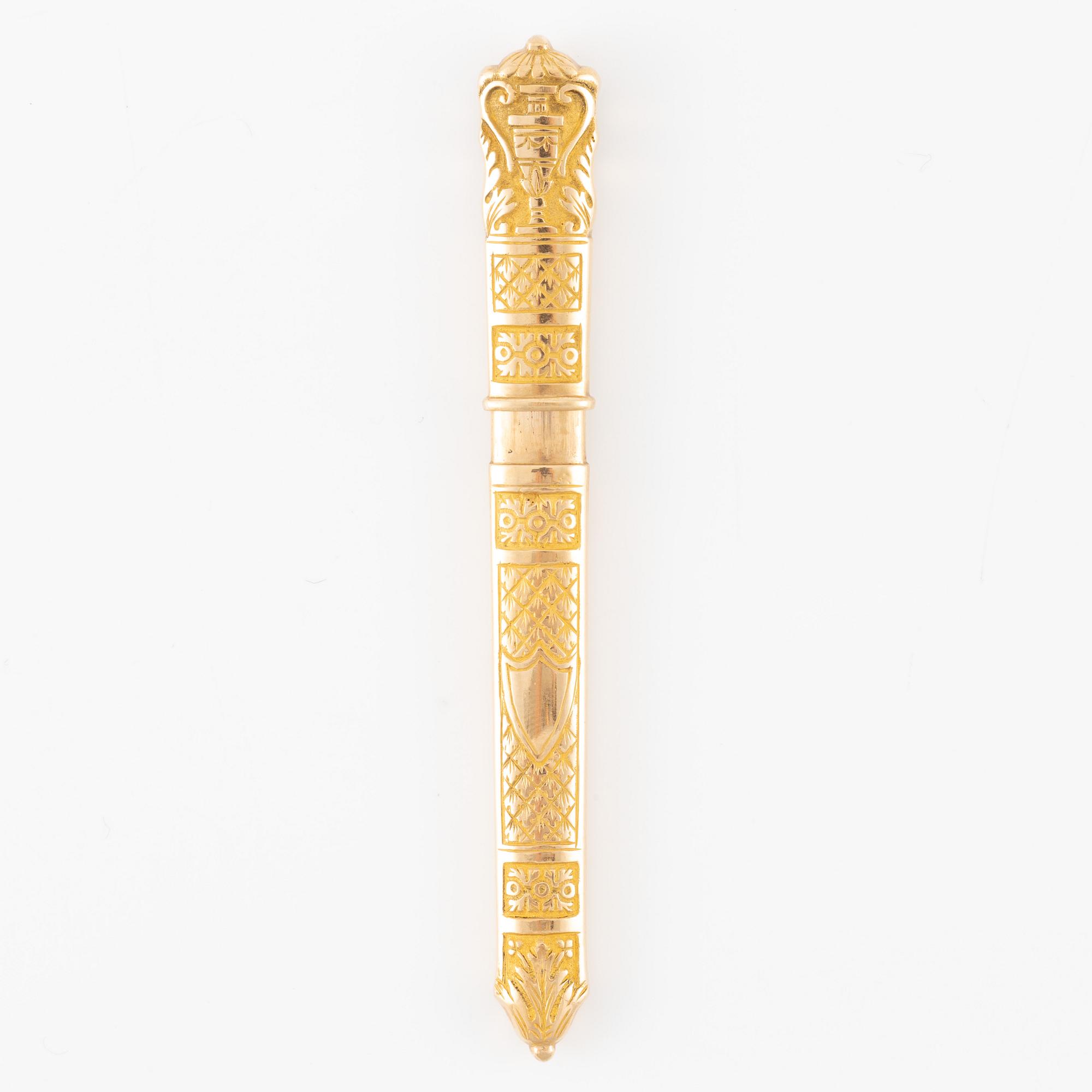 Thimble, ring, sleeve, 18K gold.
