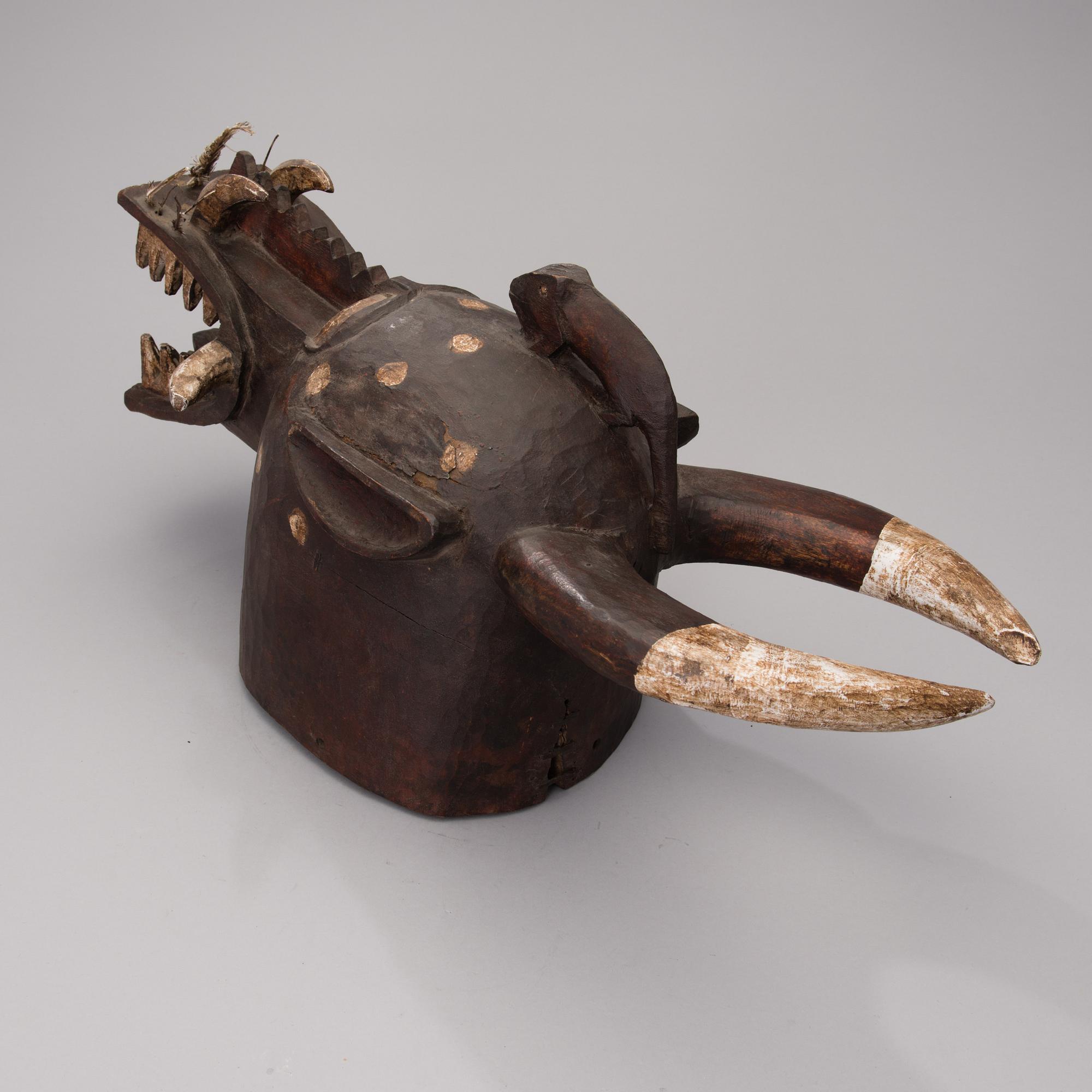 WANYUGO-MASK, Senufo-folket, Elfenbenskusten, Afrika.