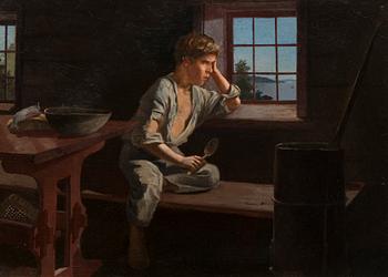 SIGFRID AUGUST KEINÄNEN, "A boy by the window".