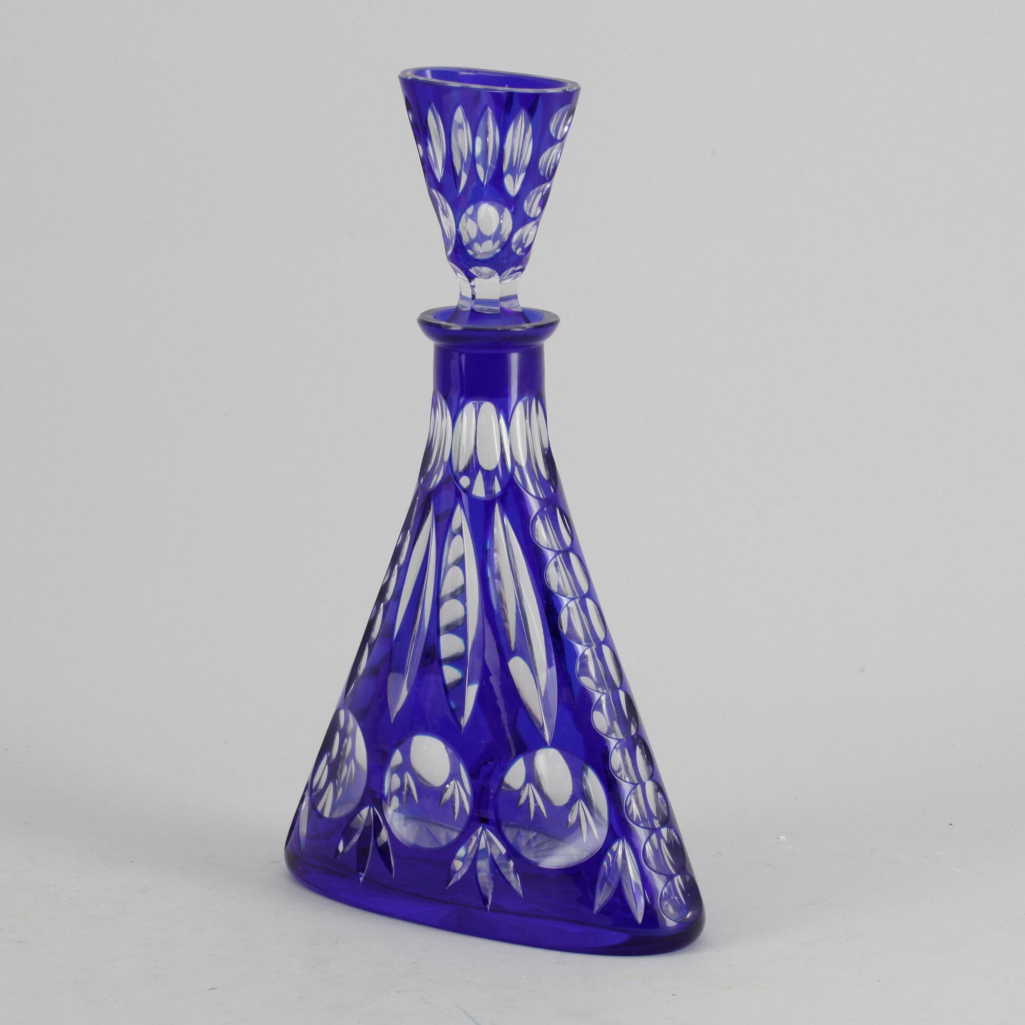 KARAFF, glas, Böhmen, 1800/1900-tal.