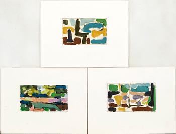 Magnus Wijkström, oil on canvas, 3 pieces, signed.