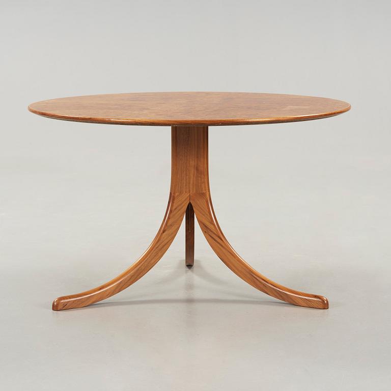 a burled wood top table, deisgned by Josef Frank for Svenskt Tenn Sweden, probably 1950-60's.