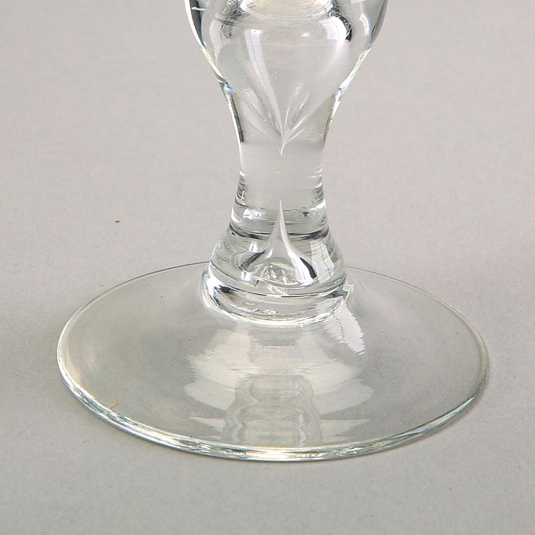 A set of 12 Champagne glass "Antik" Reijmyre second half of the 20th century.