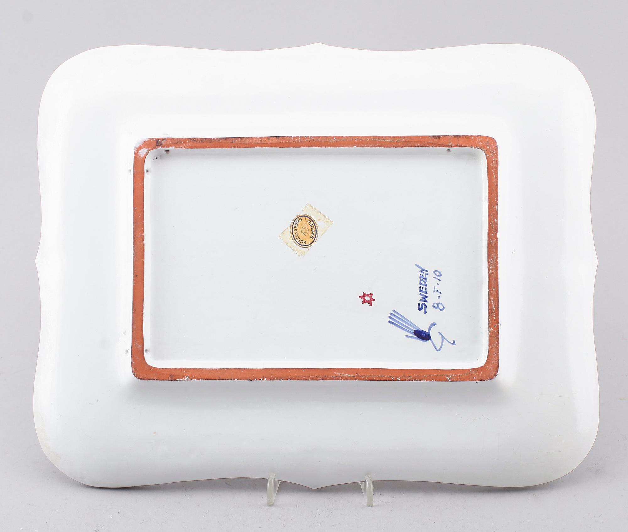 SKÅLAR, 3 st, OCH FAT, fajans, Stig Lindberg, Gustavsberg.