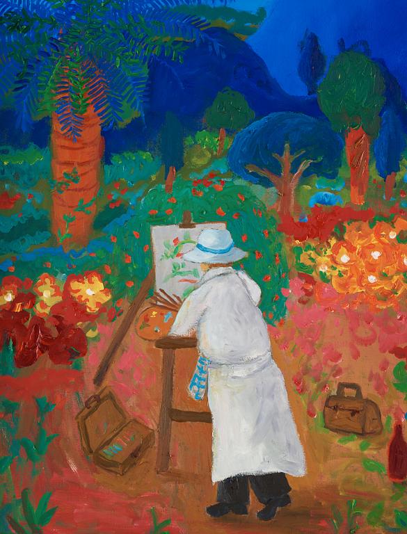 Lennart Jirlow, Painter by the easel.