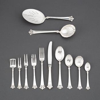 A silver cutlery, 'Anitra', Magnus Aase, Th. Olsens eftf, Norway (42 pc).