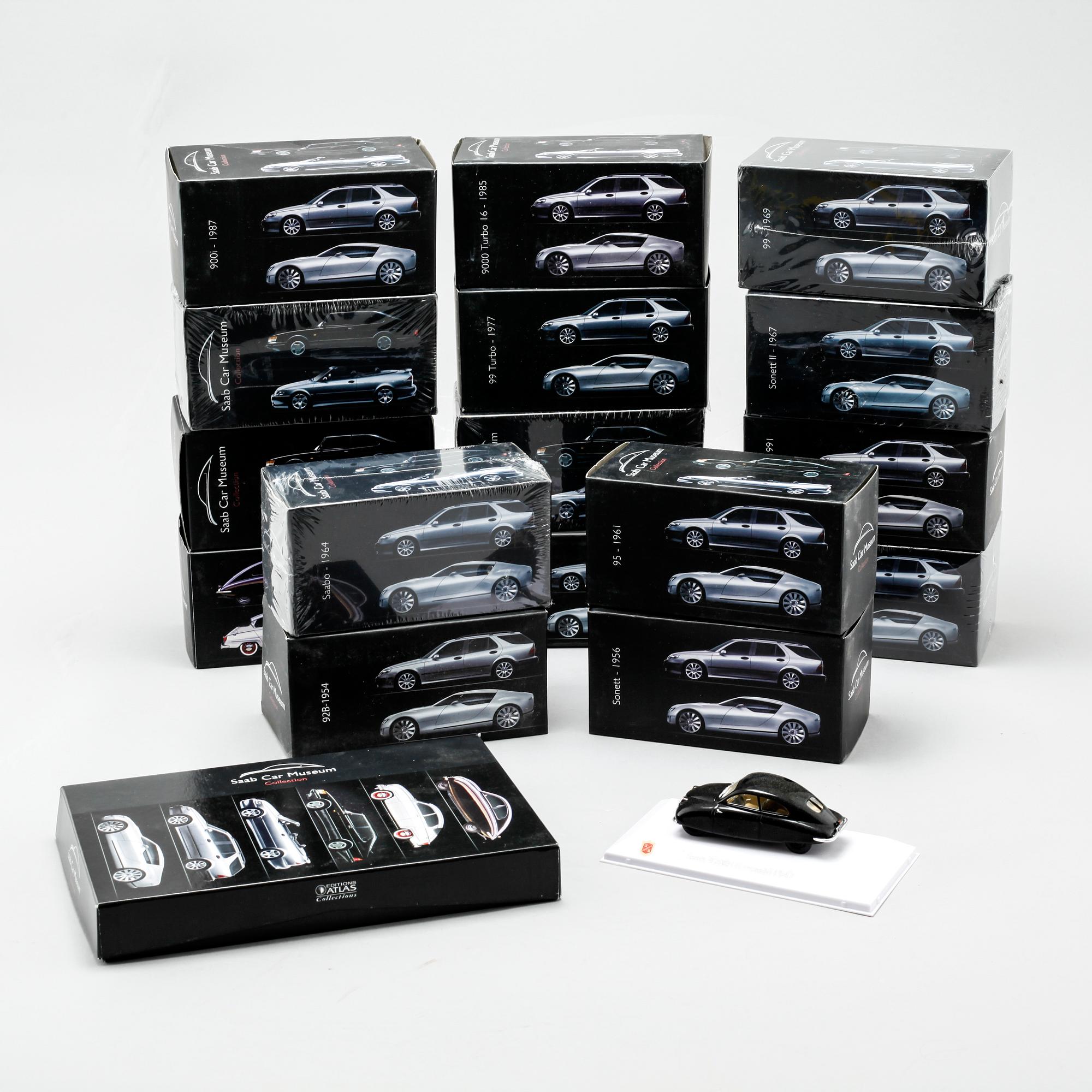 A SAAB Car Museum Collection, 17 pcs, majority 2014.