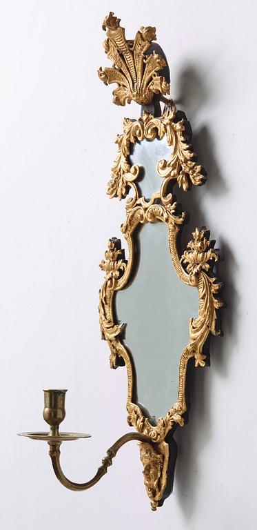 A pair of wall sconces in the art of Burchardt Precht baroque early 18th century.