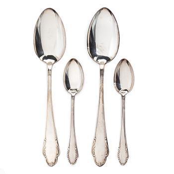Cutlery, 12 pieces, silver, “Haga”, Skandia Silver-& Nysilver Ab, Stockholm, 1938–1942.