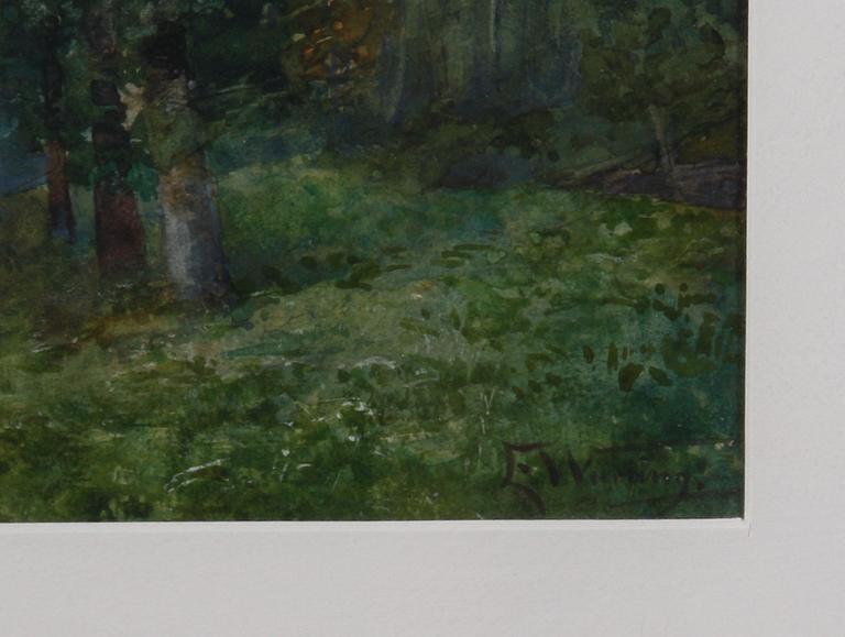 WARLING, ELISABETH. Akvarell, sign.