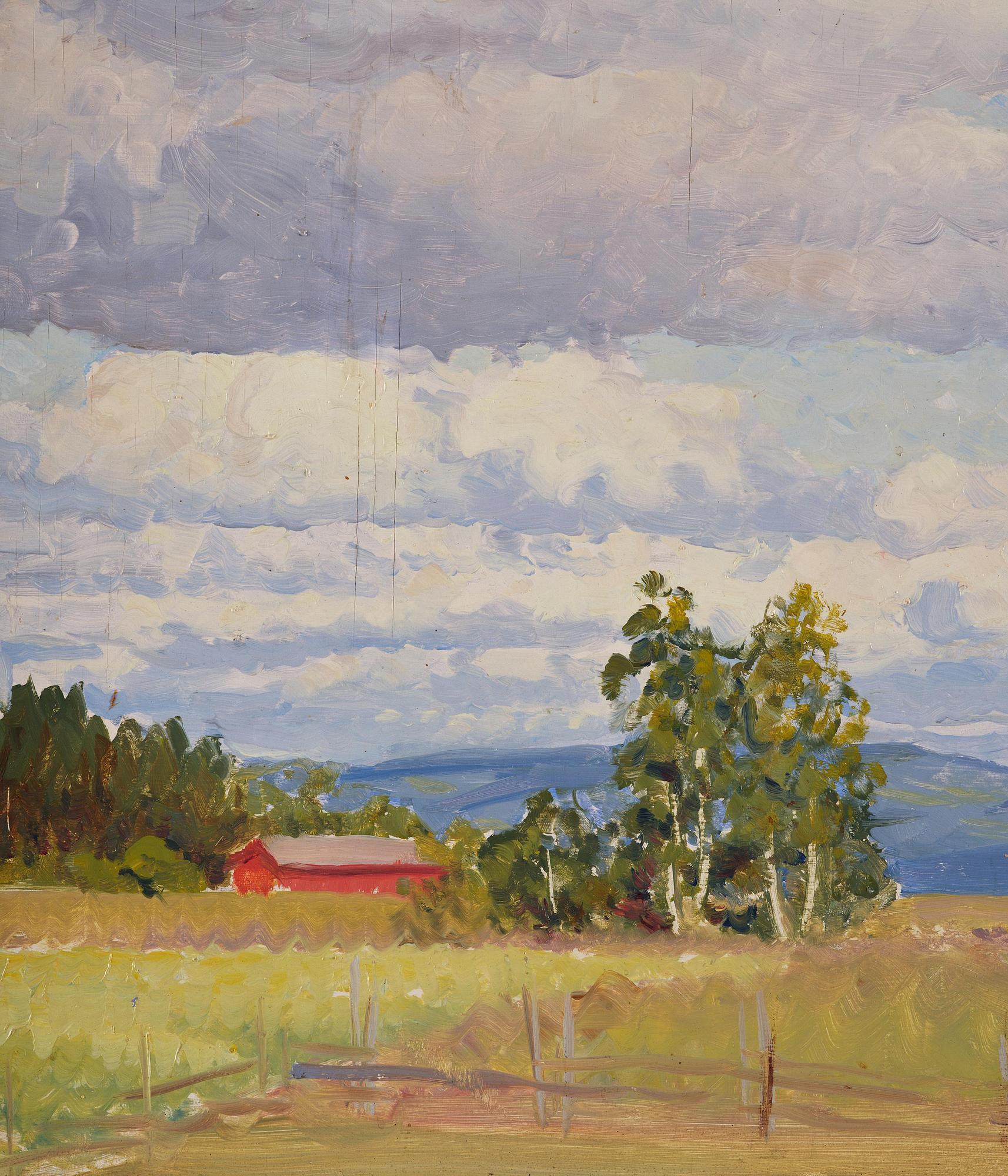 Gustaf Fjaestad, Summer landscape.