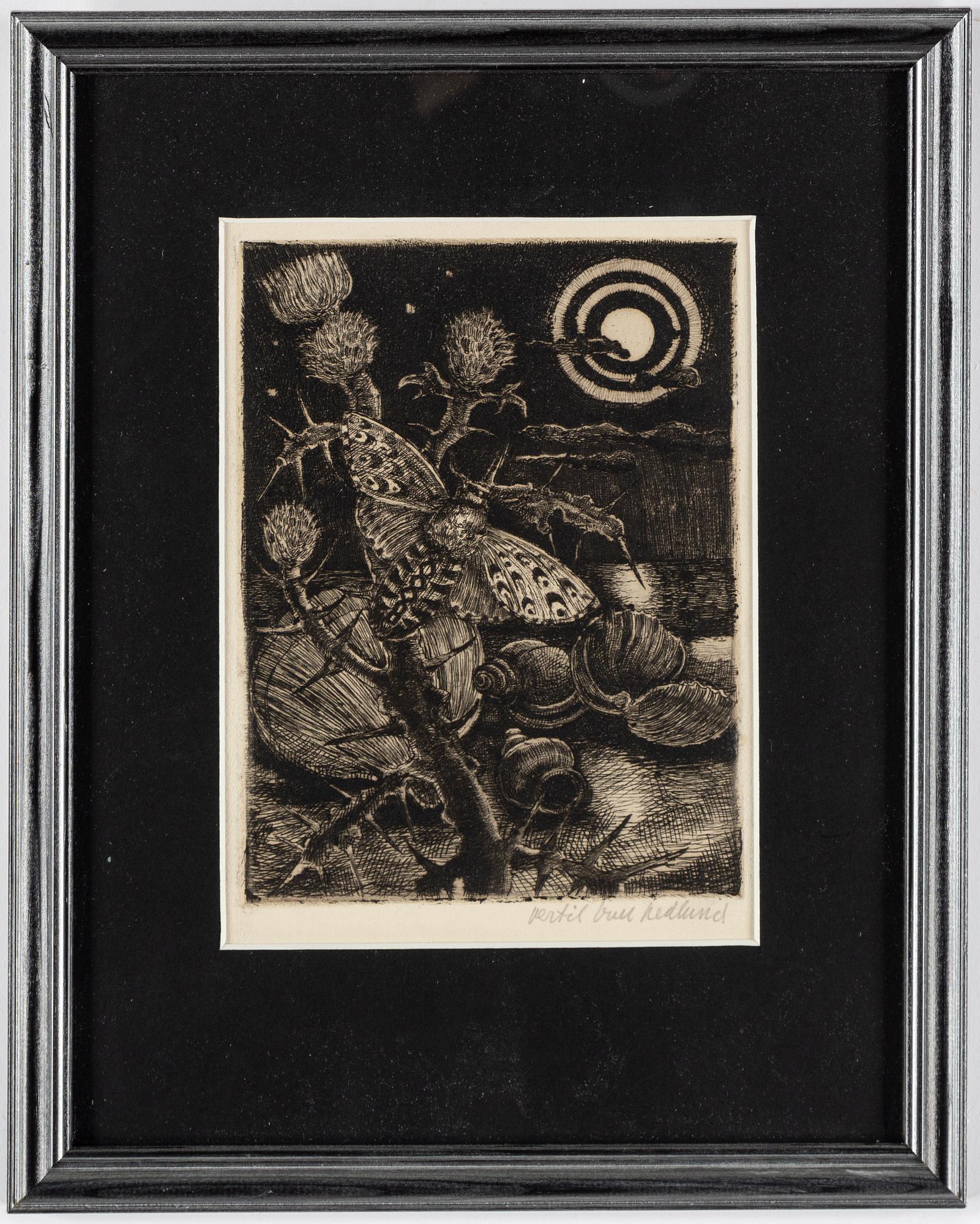 BERTIL BULL HEDLUND, etchings, 10, signed.