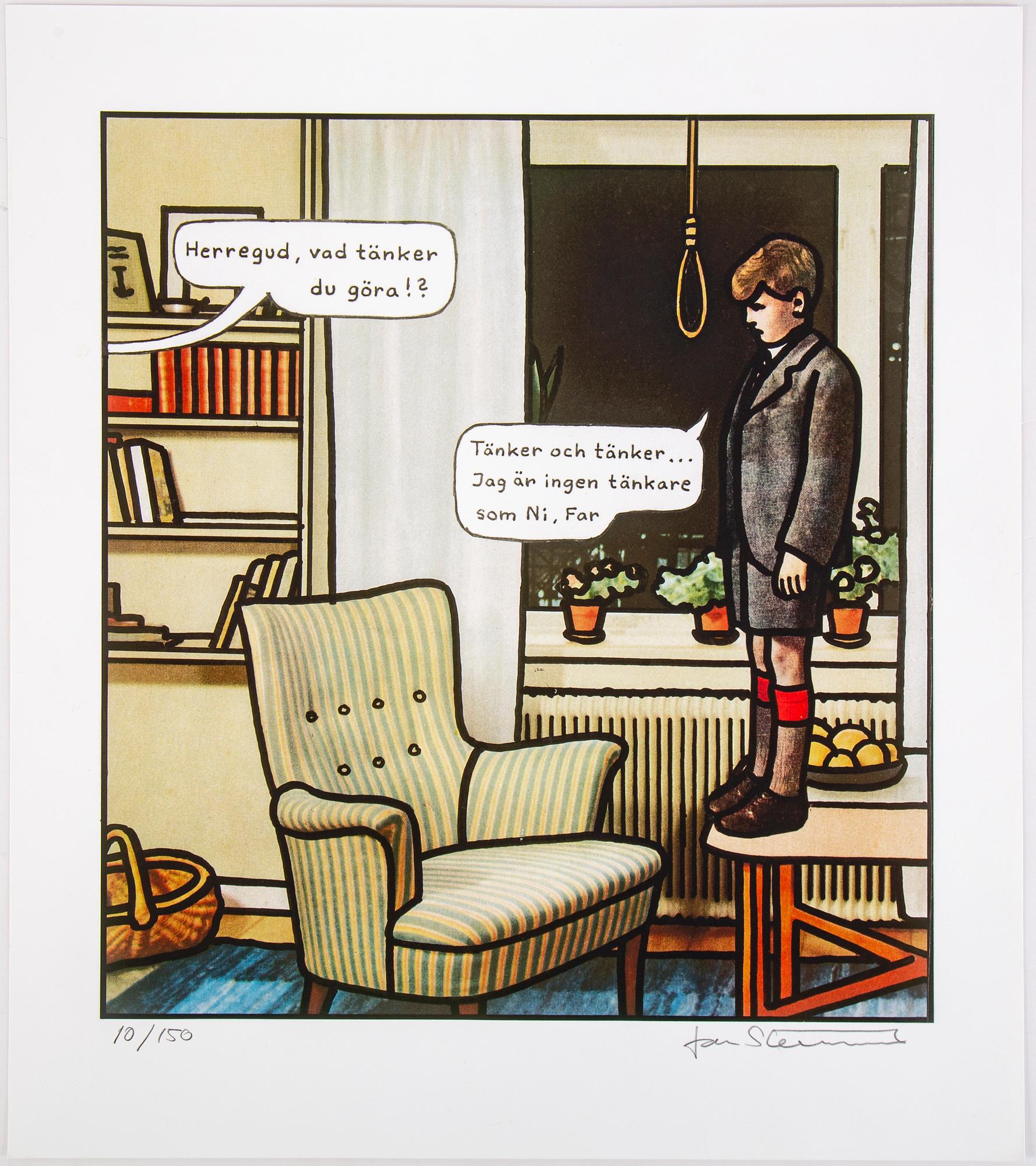 JAN STENMARK, färglitografi, signerad 10/150.