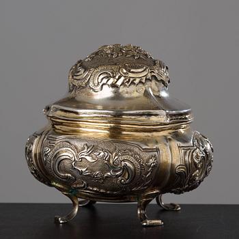 A Rococo 18th century sugar casket.