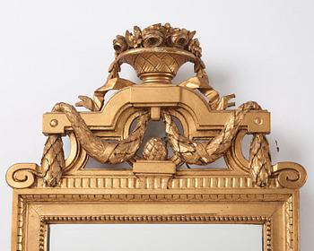 A Gustavian giltwood mirror by J. Åkerblad (master in Stockholm 1758-99),