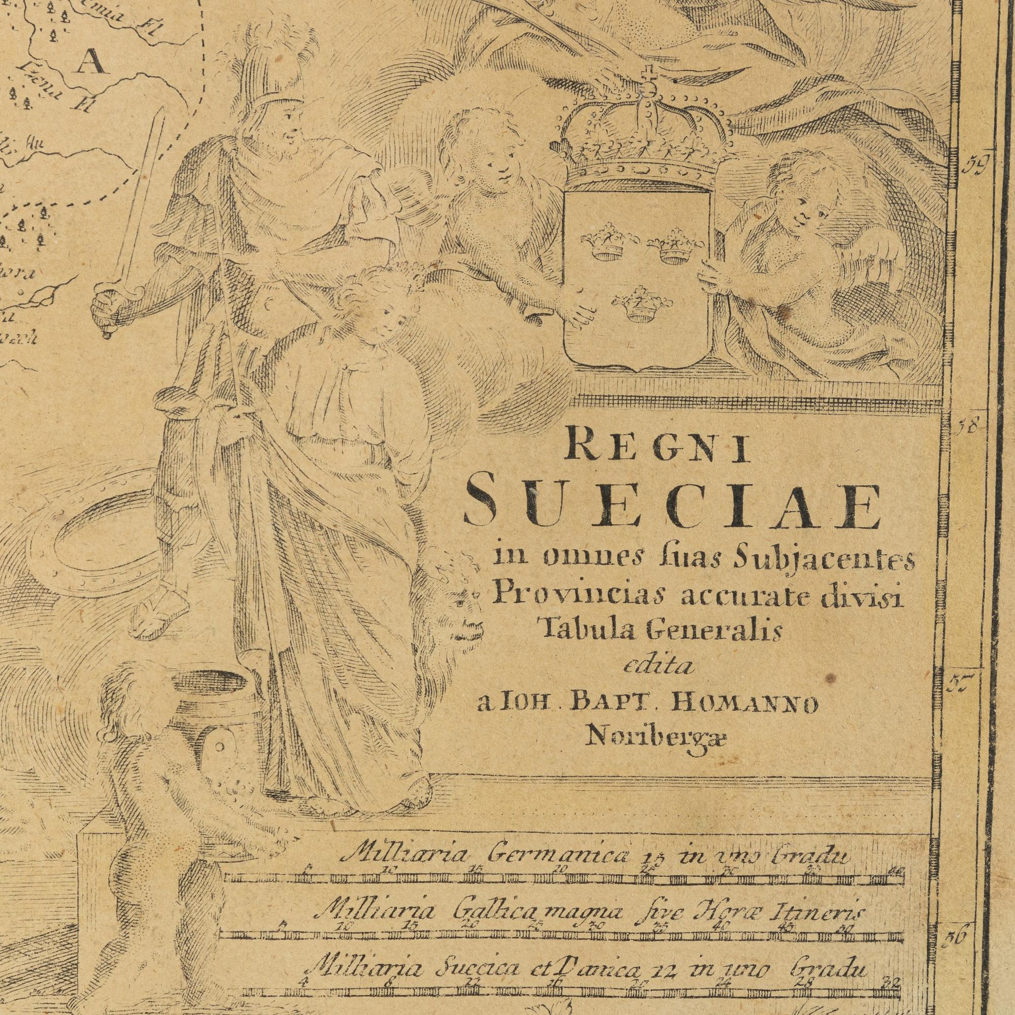 Johann Baptist Homann, "Regni Sueciae".