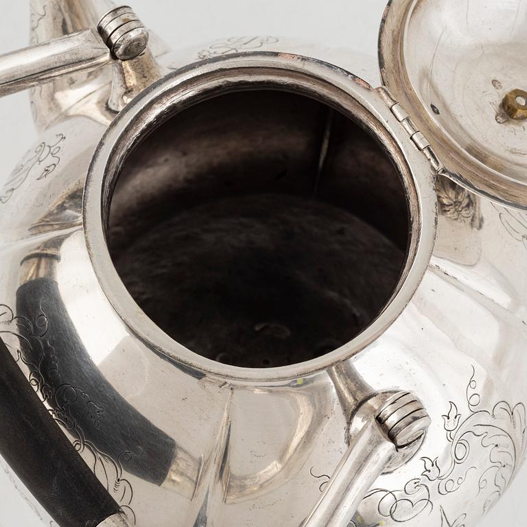 A Danish Silver Teapot, mark of Anton Michelsen, Copenhagen 1847.