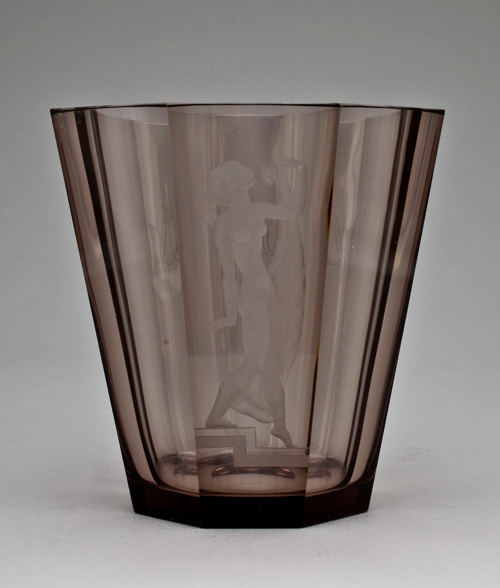 VAS, glas, Simon Gate, Orrefors, sign.