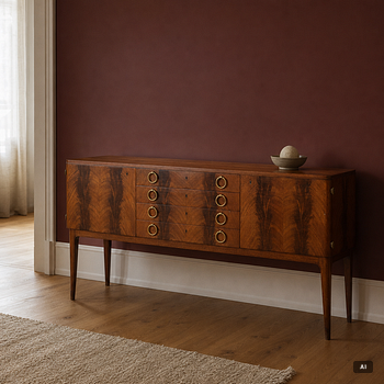 Bertil Fridhagen, sideboard, "Edvard", Svenska Möbelfabrikerna, Bodafors, omkring 1900-talets mitt.