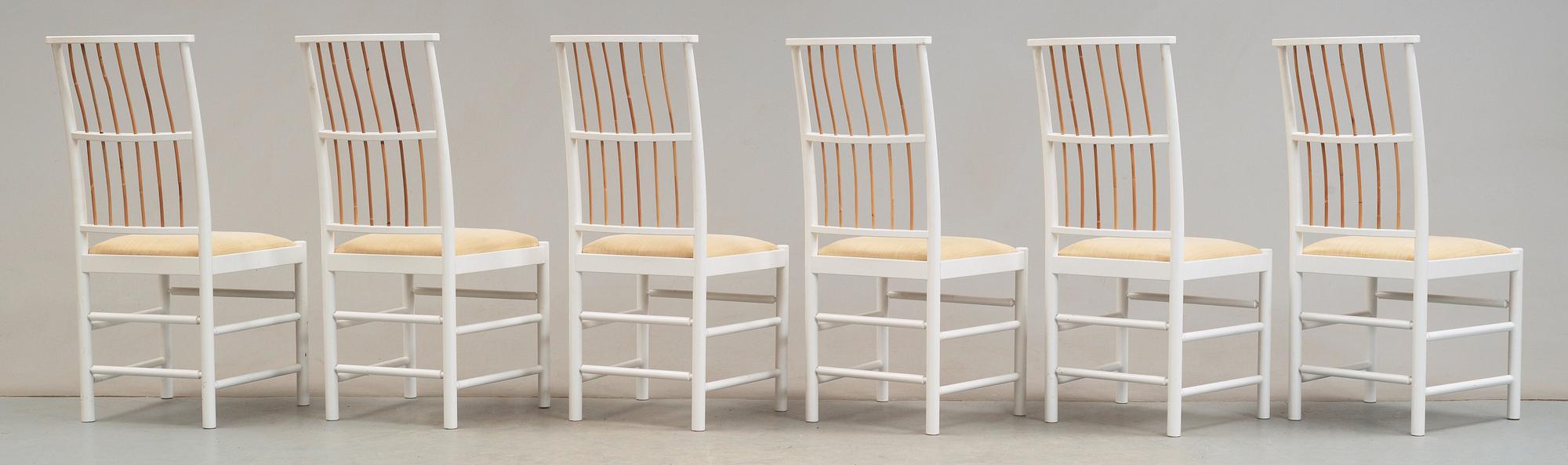 JOSEF FRANK, stolar, 6 st, Firma Svenskt Tenn, modell 2025.