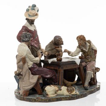 Juan Huerta, figurin, "Playing Cards", Lladró, Spanien.