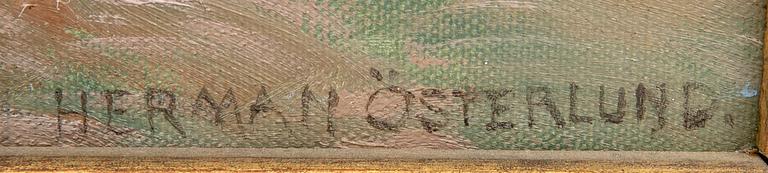 Herman Österlund, olja på duk signerad.