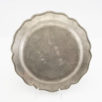 Samuel Marnel (verksam 1748-75) tallrikar 6 st rokoko Stockholm tenn.