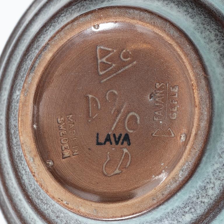 Ewald Dahlskog, kulvas, "Lava" fajans, Bo Fajans, Gefle.