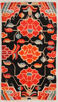 Tibetan semi-antique/antique rug, approximately 160x86 cm.