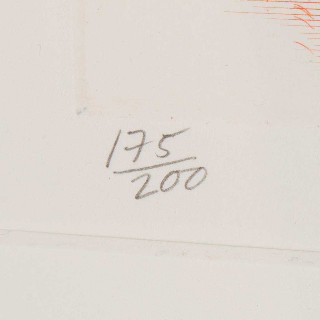 DAVID HOCKNEY, färgetsning och akvatint, signerad David Hockney och numrerad 175/200 med blyerts. Utförd 1976-77.