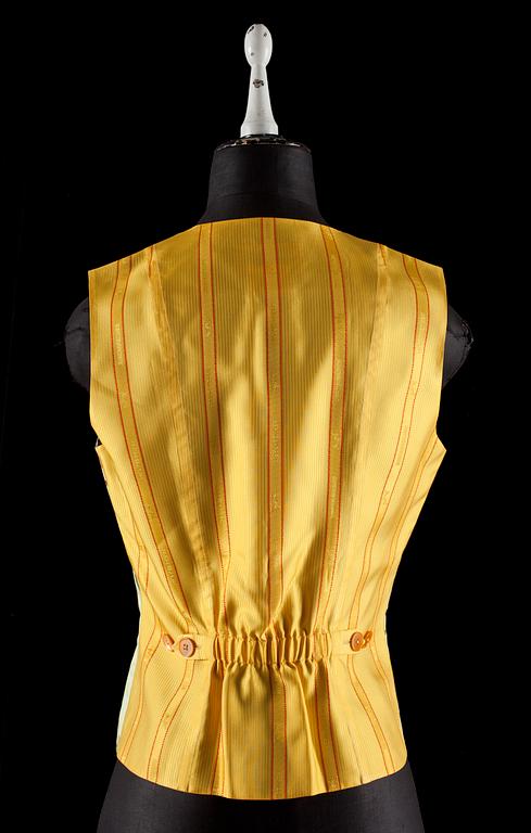 A silk west by Hermès.