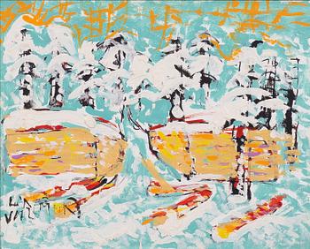 Uno Vallman, Snowy landscape.