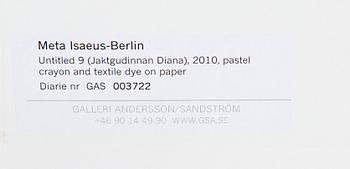 META ISÆUS-BERLIN, pastell och textilfärg på papper. Signerad M.I-B. och daterad 2010.