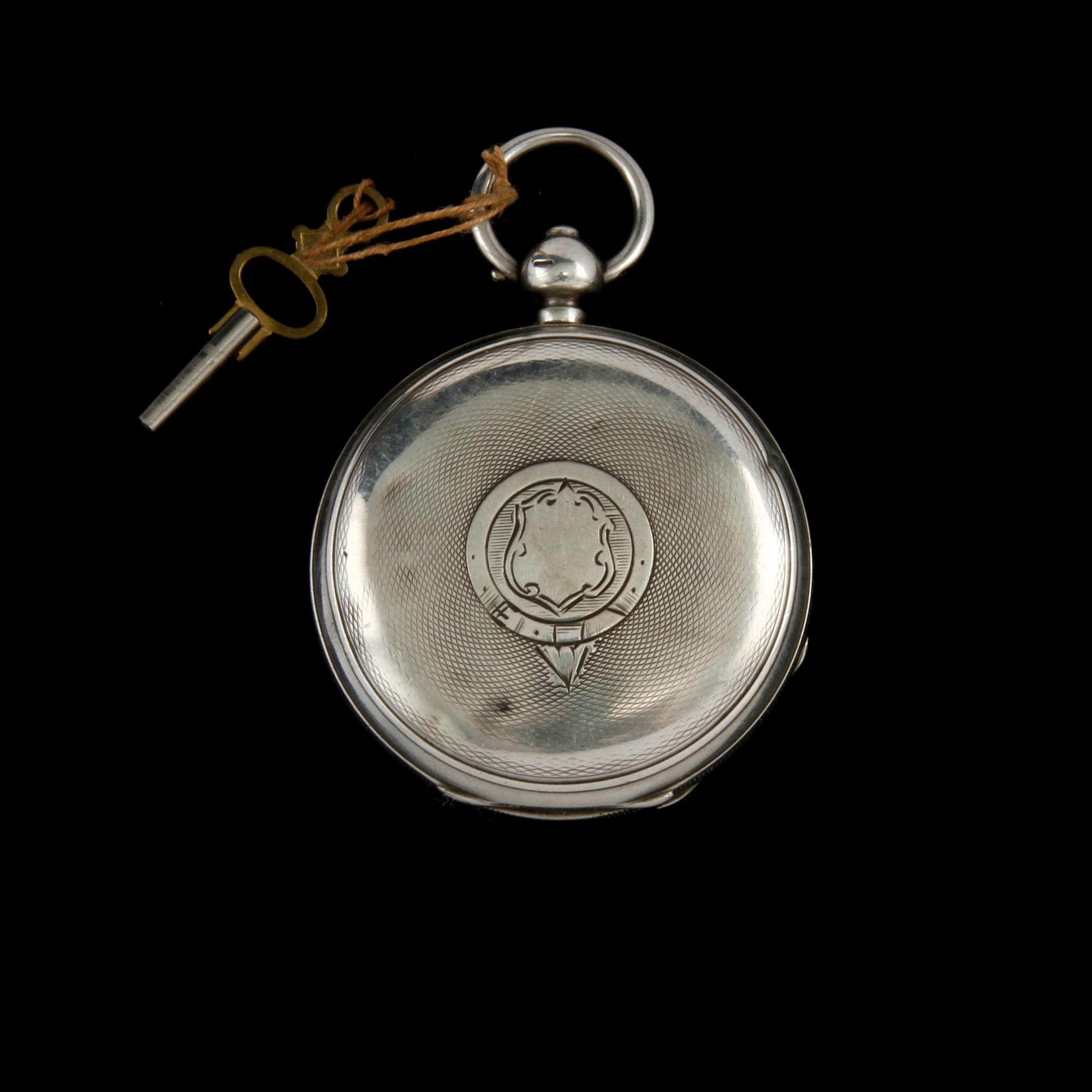 FICKUR, silver, Waltham, omkring sekelskiftet 1900.