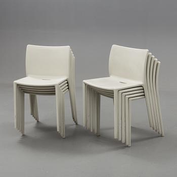 A set of Jasper Morrison "Air-Chair" from Magis, Italy, designed 1999.