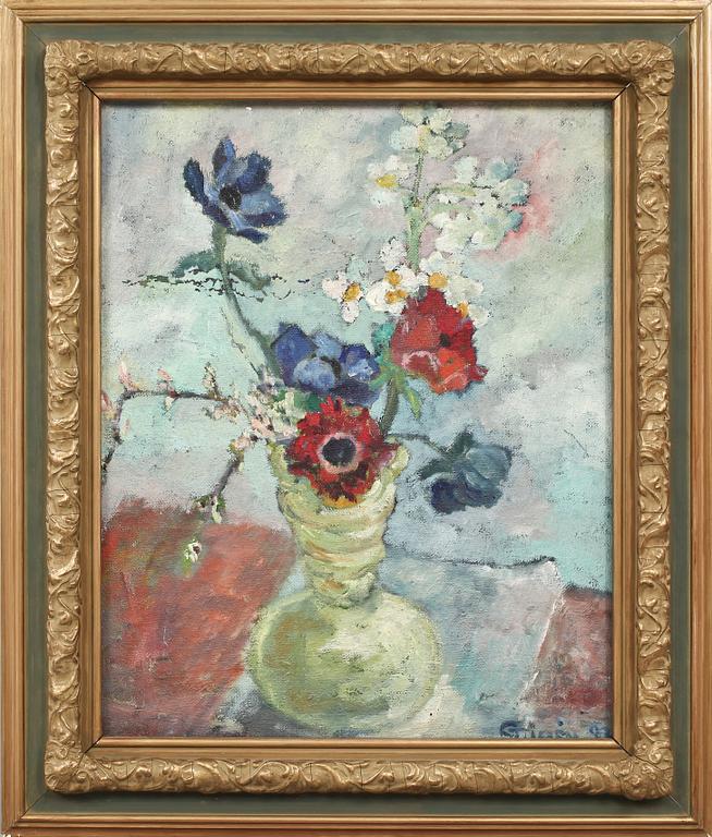 GERDA TIRÉN, olja på pannå, sign o dat- 23.