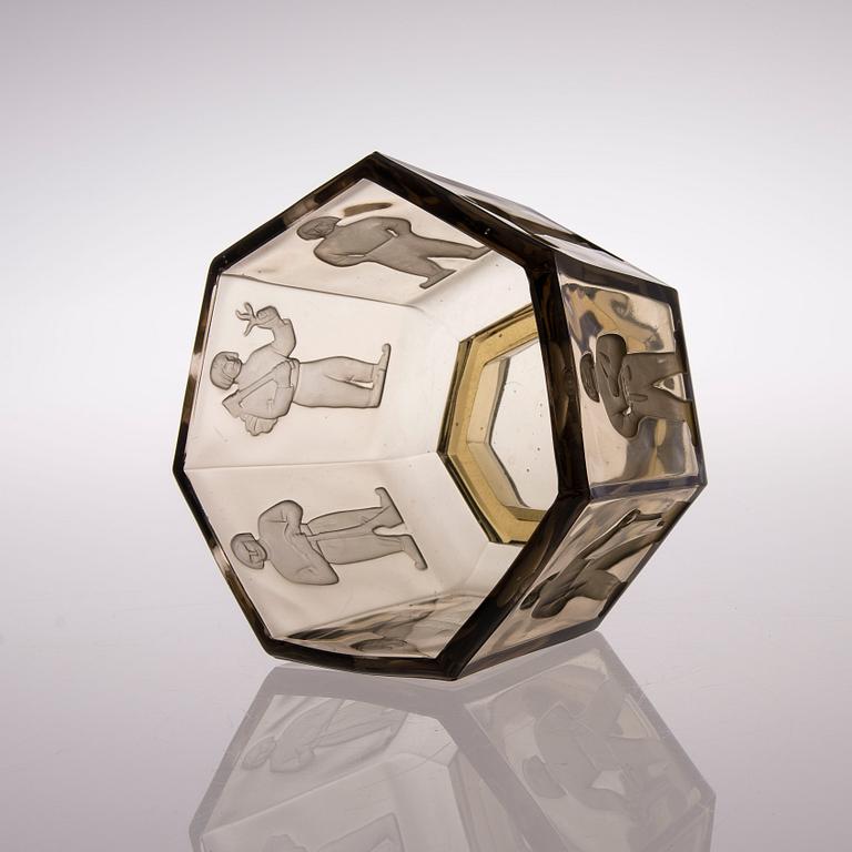 ANTTI SALMENLINNA, MALJA, lasia, "Seitsemän veljestä", Antti Salmenlinna, Riihimäen Lasi, 1930/40-tal.