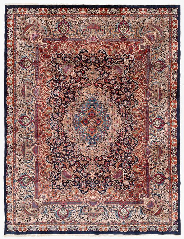 Carpet, Kashmar old, approx. 390 x 298 cm.