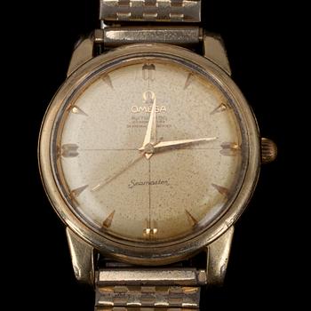 ARMBANDSUR, guld och stål, Omega, Automatic chronometer, Seamaster, 1960-tal.