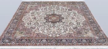 Rug, silk, Kashmir, approx. 215 x 212 cm.