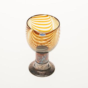 POKAL, glas, signerad Oiva Toikka Nuutajärvi Notsjö.