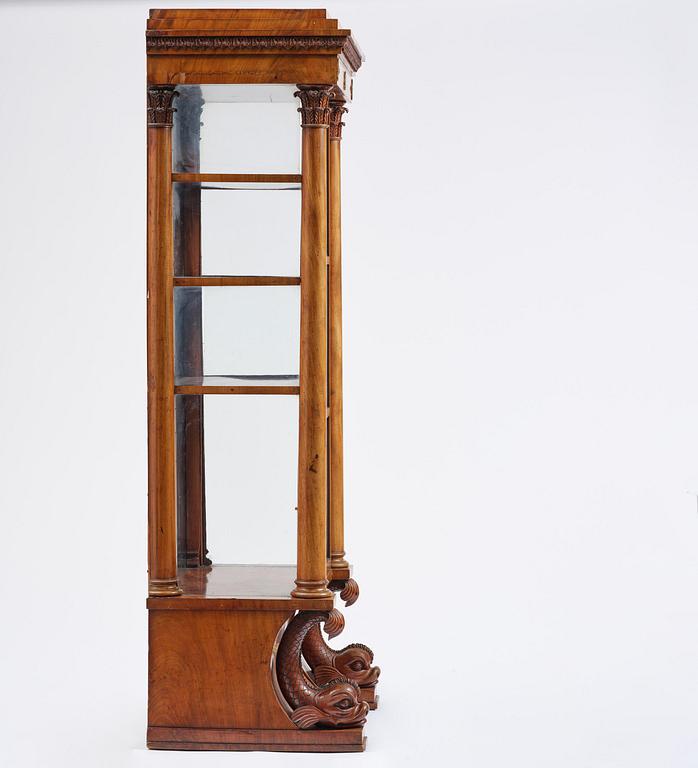 A Swedish Empire mahogany bibliothèque, ca 1830.