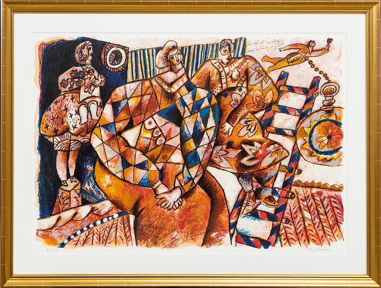 Theo Tobiasse, lithograph in colours signed and numbered BAT.