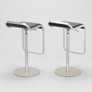 Shin & Tomoko Azumi, bar stools, 2 pcs, "Lem", LaPalma, Italy, 21st century.