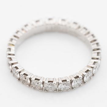 Ring, Cartier, helallians platina med briljantslipade diamanter.