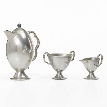 Firma Svenskt Tenn, A pewter coffee service, Stockholm 1927-1931 (3 pieces).