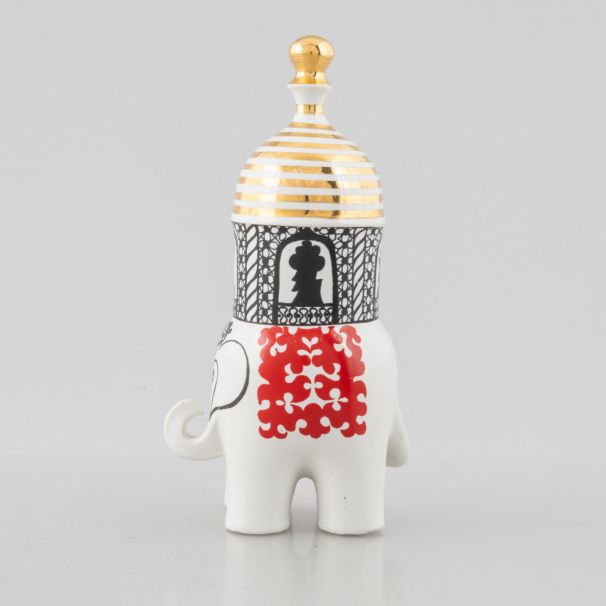 Lisa Larson, figurin, stengods, "Elefant" ur serien "Traffic", Gustavsberg 1971-73.